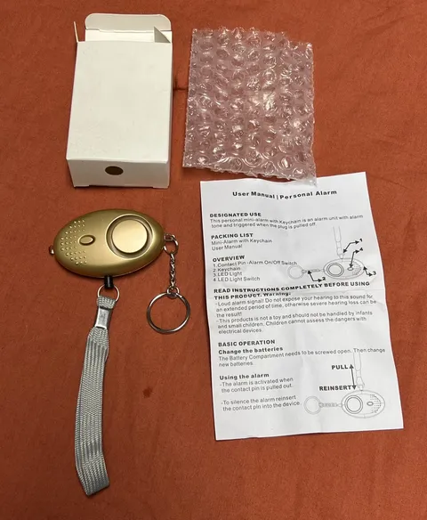 Safety 140DB Decibel Personal Emergency Alarm Keychain with LED Light & Siren
