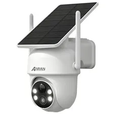 ANRAN 3MP HD Solar Security Camera Wireless Outdoor 360° View Color Night Vision