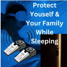 Home Security Door Stop Alarms - 120DB siren alarm - Anti-theft door stopper 
