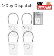 Anskyloe 4 Pack Door Handle Security Alarm 120dB Wireless