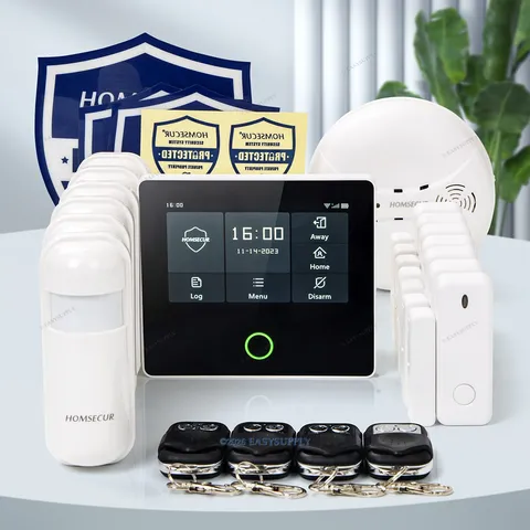 HOMSECUR Wireless WIFI 4G SMS Autodial Burglar 4.3" Alarm System Touch Screen