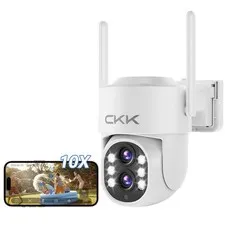 2MP Dual Lens ,Wireless WiFi 2.4/5GHz Outdoor Cameras Plug&Play for 10X Zoom ...