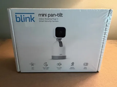 Blink Mini Pan-Tilt Rotating Indoor Plug-in Smart Security Camera, NEW/SEALED