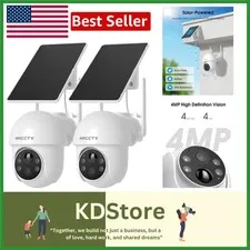 Dual-Band Wireless Solar Security Cameras with 360° Pan-Tilt and 2-Way Audio