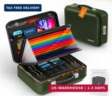 Fireproof Document Box with Lock, 5200°F Fireproof Water Resistant Hard Case Fil
