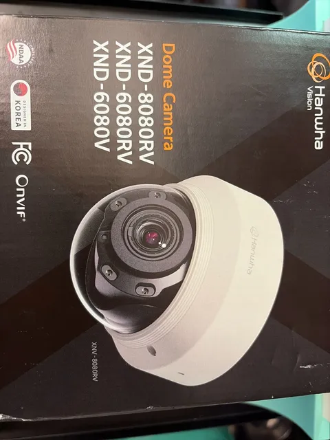 New Wisenet XND-6080V 2MP Motorized Varifocal Dome Camera w/Hallway View - White