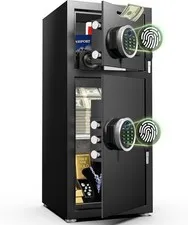 Biometric Safe, 7.0 Cub Large Safe Box with Drop Slot, Metal Box, Soft Lining
