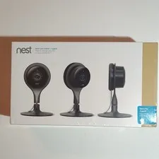 Nest Cam Indoor 3-Pack Black Wi-Fi 1080p IP/Network Indoor Security Cameras