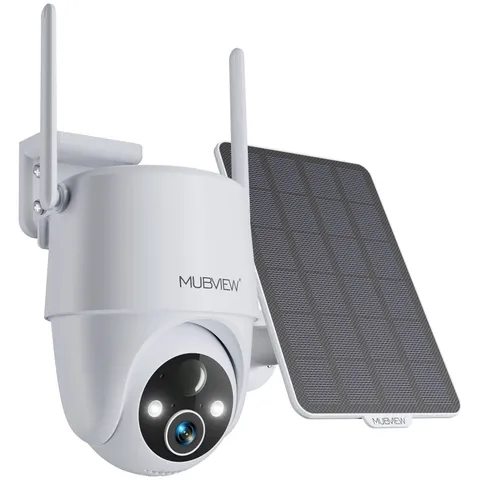 Solar Security Cameras Wireless Outdoor, 2K 360° PTZ Battery Powered Outdoor ...