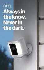 Ring Spotlight Cam Plus Outdoor/Indoor 1080p Plug-In Surveillance Camera - White