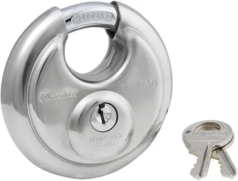 Master Lock Padlock Unisex OS Silver NEW Shielded Disc 40DPF Hardened Steel