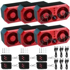 6 Pack Solar Animal Deterrent Motion 130dB