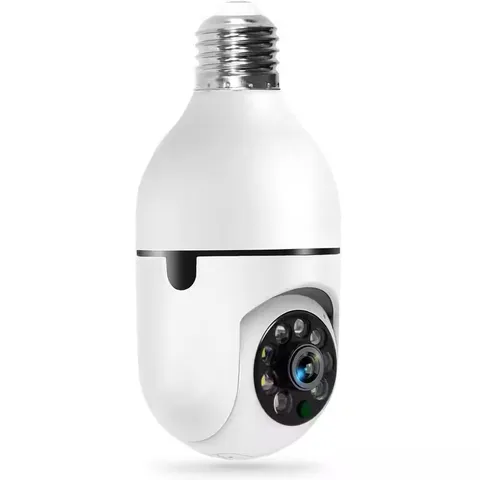 Indoor/Outdoor 5G 2. 4Ghz Wi-Fi 2K Light Bulb Security Camera with Alexa