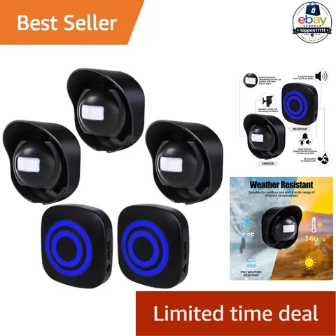 Wireless Driveway Alarm 328ft Range Motion Sensor Outdoor Security System