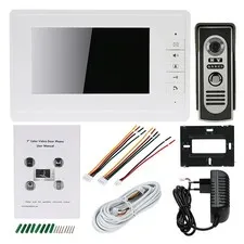 7” Wired Video Door Phone System Visual Intercom Doorbell With Indoor Monit MPEP