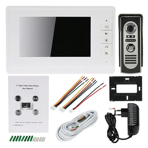 7” Wired Video Door Phone System Visual Intercom Doorbell With Indoor Monit MPEP