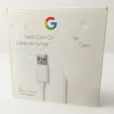 Google Nest Cam Charge Cable 1 Meter Snow Replacement Power Cable New, Open Box
