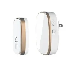 LUAMB Wireless Doorbell, 1,000ft Range Loud Enough with 5Volume 2-White 