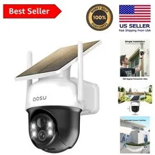 Outdoor Wireless Solar Camera - Human Auto Tracking & 2-Way Audio for Safety