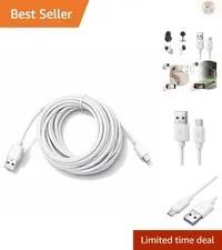 13ft Micro USB Extension Cable for Wyze, Blink, Nest, Arlo Cameras