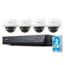 Reolink 8MP PoE System 8CH 2TB HDD NVR Color Night IK10 Security Camera