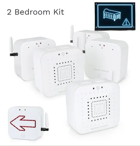 Early Alert Smoke Alarm Signal Extender Kit with Path Light and Nursery Marker