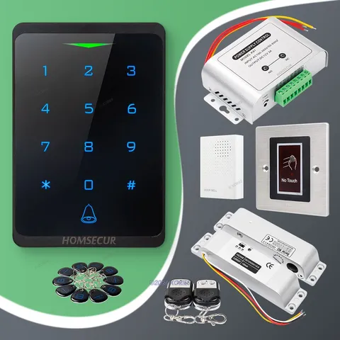 HOMSECUR Weatherproof IP66 APP WIFI Password RFID Access Control Anti-Tamper