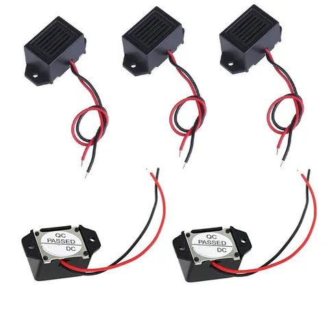 tatoko 5PCS Mini Buzzers with Leads - 12V 400Hz Morse Code Mechanical Electro...