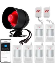 WiFi Alarm System for Home Security, 120dB Wireless Alarm Security System...