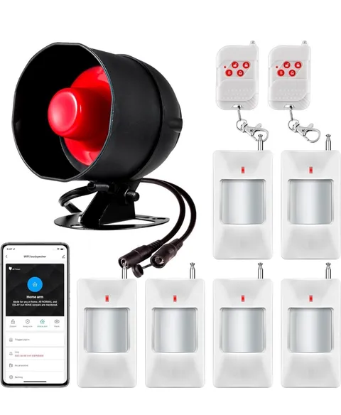 WiFi Alarm System for Home Security, 120dB Wireless Alarm Security System...