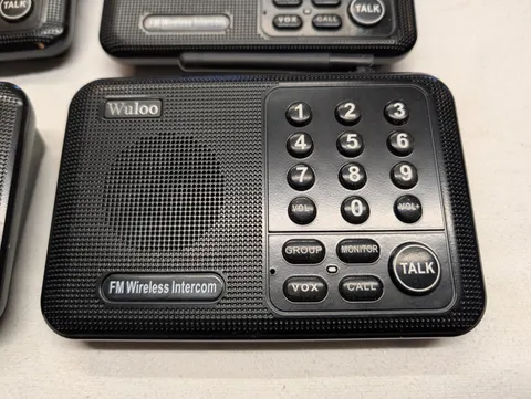 Wuloo Intercoms Wireless – 1 Mile Range • 10-Channel • 4 Pack (Barely Used)