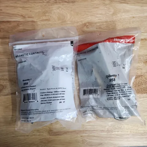 Honeywell ~ Resideo 958 Overhead Door Magnetic Contact with Adjustable Magnet 