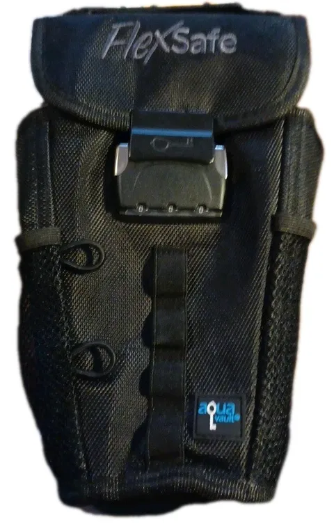 NEW AquaVault FlexSafe Anti-Theft Portable Travel Safe Combination Lock Black