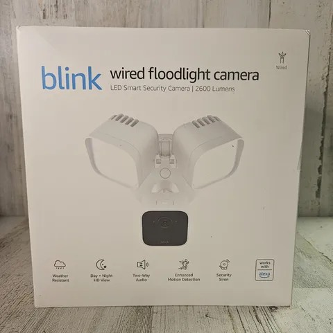 Blink Wired Floodlight Camera – Smart Outdoor Security Camera, 2600 lumens Alexa