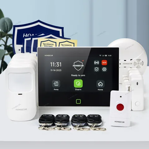 HOMSECUR Wireless WIFI 4G LCD Home House 7" Alarm System+Pet-Immune/Friendly