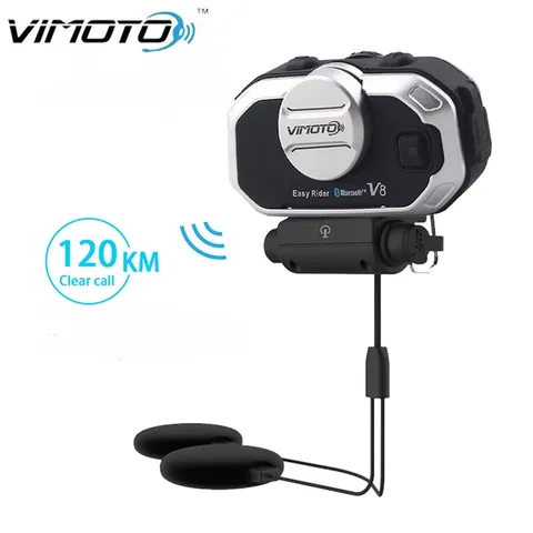 Vimoto V8 Motorcycle Helmet Bluetooth Headset Intercom 850mAh 10-13Hr Music