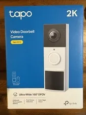 TP-Link Tapo Smart Video Doorbell Camera Wireless with Chime, 2K D210 White