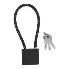 1Set Durable Metal Dormitory Lock Black Single End Cabinet Lock for Home Storage
