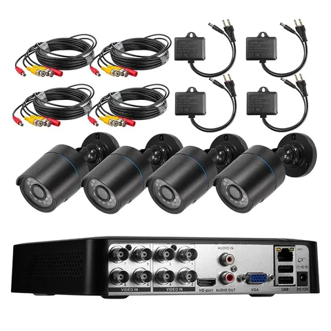 8CH H.265+ DVR and 4 x 1920TVL 2MP Home CCTV Cameras Security Camera System