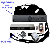 High Definition 32Channel 1.5U Case NVR 12MP IP Camera 4TB HDD Compelet System