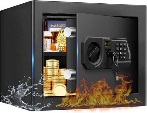 1.3 Cub Small Safes for Home Use Fire and Water Proof, Digital Security Fireproo