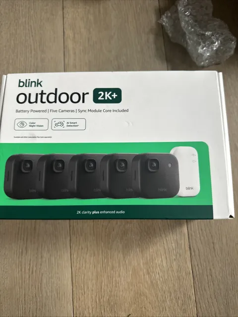 Blink Outdoor 2K+ Wireless Smart Security 5 Cameras & Module Core  NEW  SEALED