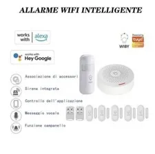 Smart WiFi Home Automation Siren Burglar Alarm With Sensors Doors and Windows Home