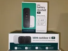 Blink Outdoor 4 XR Wireless 3 Camera Security System & Video Doorbell BUNDLE
