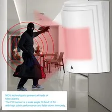 Wired PIR Motion Sensor High Detection Security Alarm For Home Easy To Use
