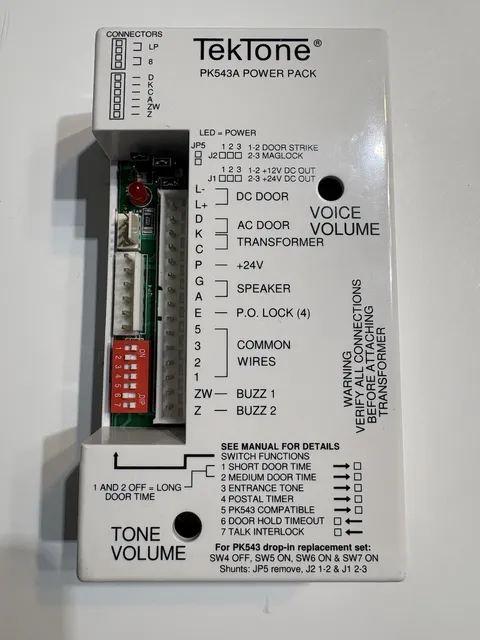 TekTone Apartment Intercom Amplifier (PK543A)