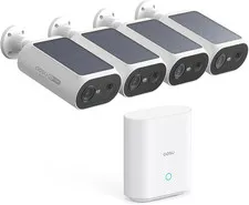 2K QHD Solar Security Cameras Wireless Outdoor System, 4-Cam-Kit