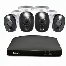 Swann 1080p Full HD DVR Security System & 4 Spotlight Bullet Analog CCTV Cameras