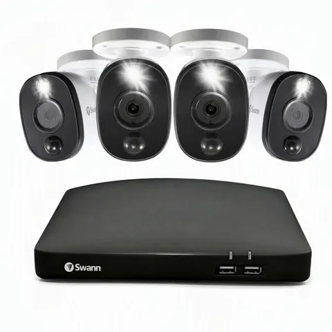 Swann 1080p Full HD DVR Security System & 4 Spotlight Bullet Analog CCTV Cameras