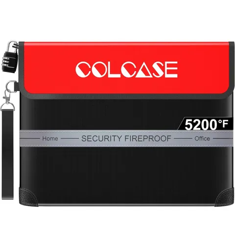 Fireproof Document Bag 5200℉ Heat Insulated Waterproof Fireproof